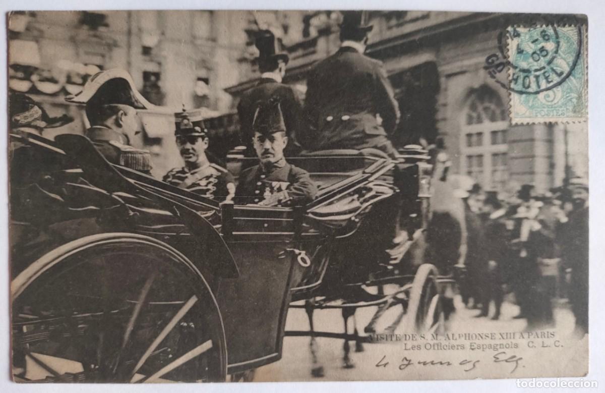Postales: ALFONSO XIII EN PARIS - Foto 1