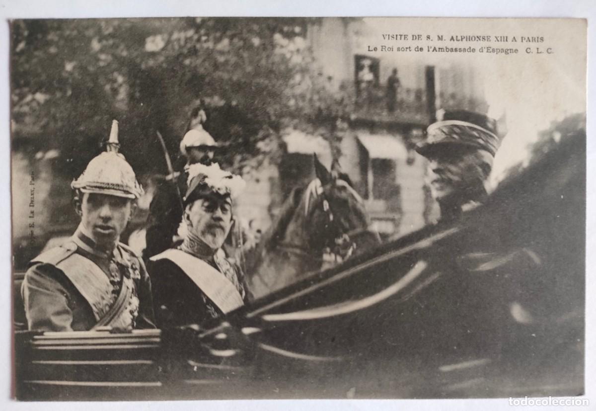 Postales: ALFONSO XIII EN PARIS - Foto 1