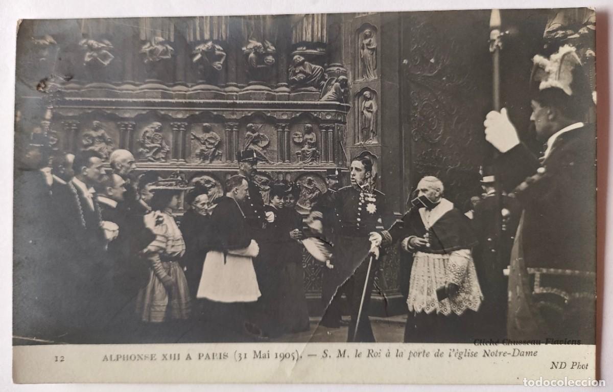 Postales: ALFONSO XIII EN PARIS - Foto 1