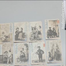 Postales: MUY RARA TC AÑO COMPLETO 1903 CALENDARIO Y SANTORAL FOTOS DE NIÑOS Y SUS JUEGOS CLAYETTE CIRCULADAS