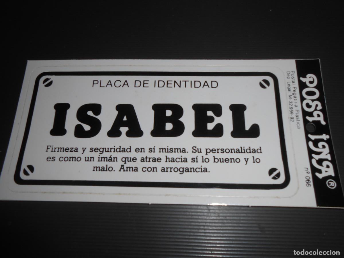 Postales: ISABEL --Postal / Pegatina pl&aacute;stica - Foto 1