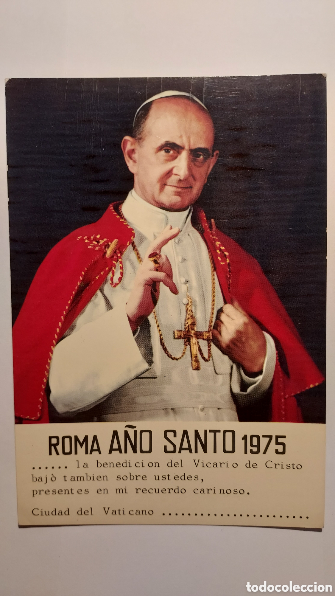 Postales: Postal de Pablo VI de 1975 - Foto 2