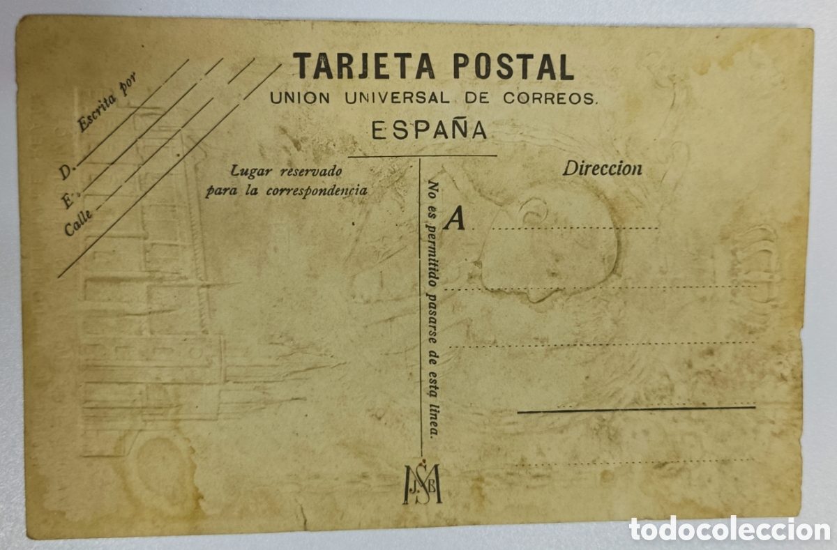 Postales: Antigua postal conmemorativa con notable error ortografico - Foto 3