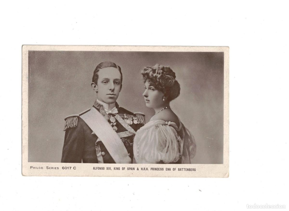 Postales: ALFONSO XIII Y VICTORIA - Foto 1