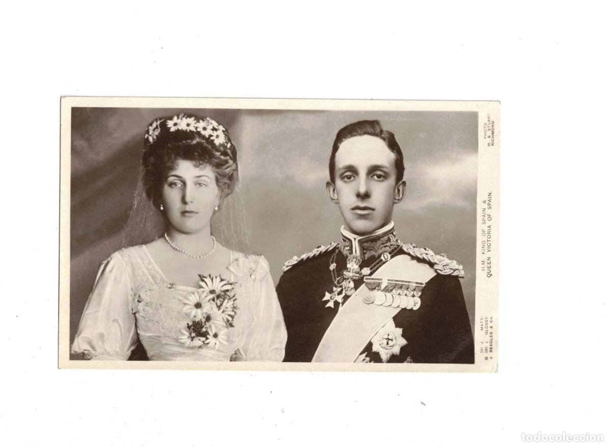 Postales: ALFONSO XIII Y VICTORIA - Foto 1