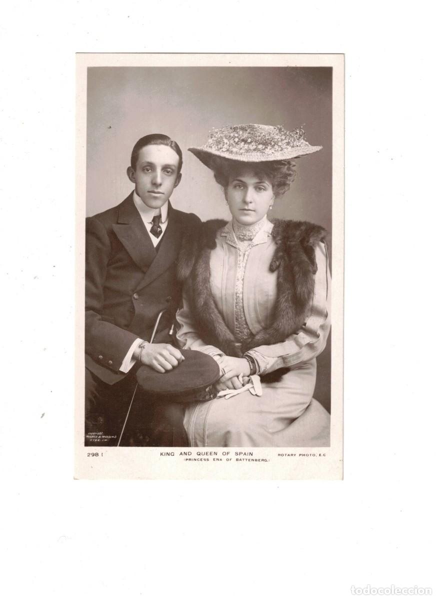 Postales: ALFONSO XIII Y VICTORIA - Foto 1