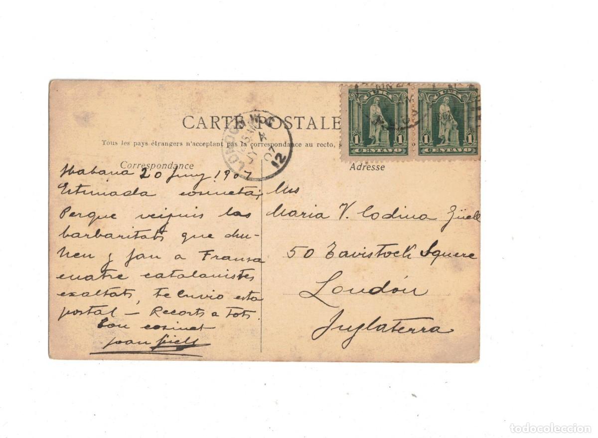 Postales: ALFONSO XIII. POSTAL SAT&Iacute;RICA - Foto 2