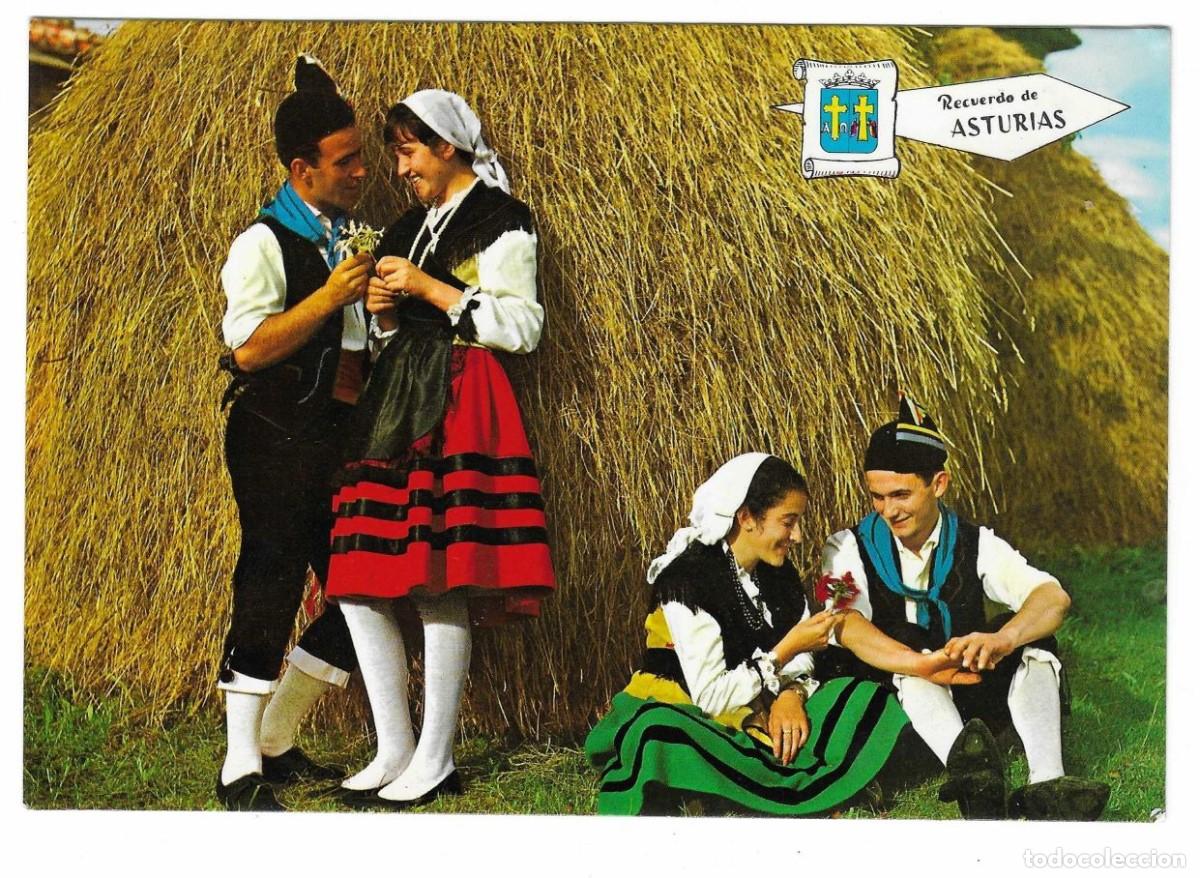 Postales: **ASTURIAS** FOLKLORE... ENAMORANDO - Foto 1