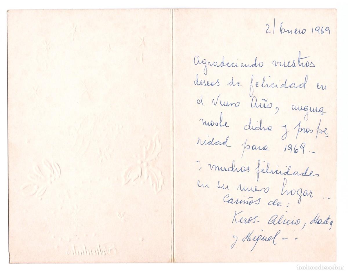 Postales: FELICIDADES &bull; CIRCULADA EN 1969 - Foto 3