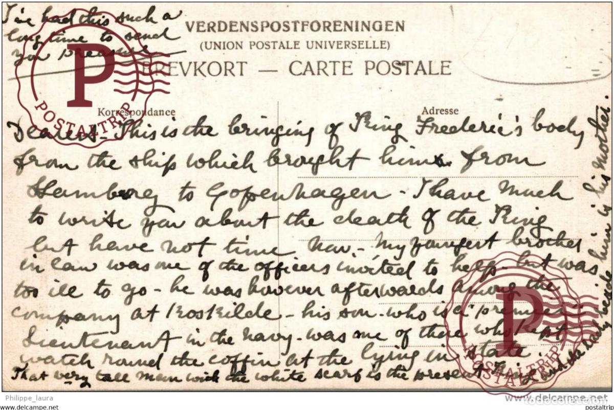 Postales: KING FREEDERICS TO COPENHAGEN - Foto 2