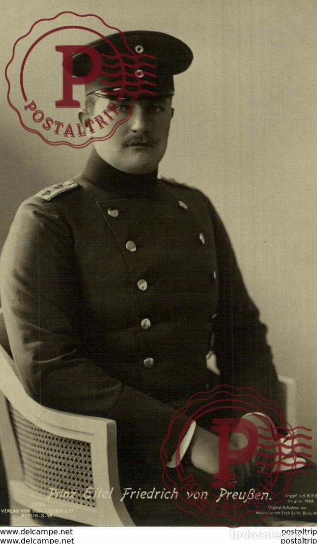 Postales: Prinz Eitel Friedrich von Preussen sitzend in Uniform - Foto 1