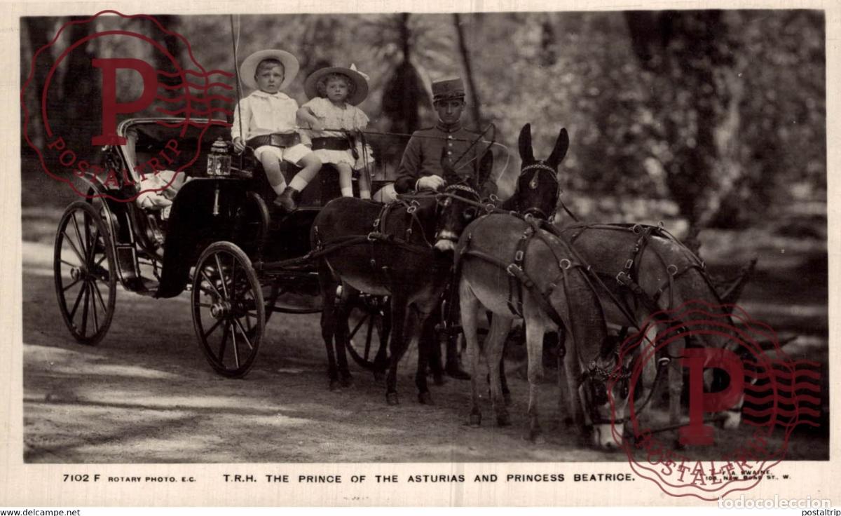 Postales: RPPC CARTE PHOTO ESPA&Ntilde;A SPAIN PRINCE OF THE ASTURIAS AND PRINCESS BEATRICE