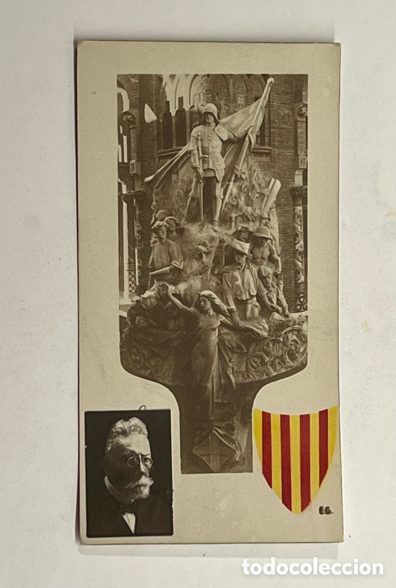 Postales: BARCELONA. Palau de la M&uacute;sica Catalana, esquina obra de Miquel Blay, &Aacute;ngel Guimer&agrave;. Renaixen&ccedil;a