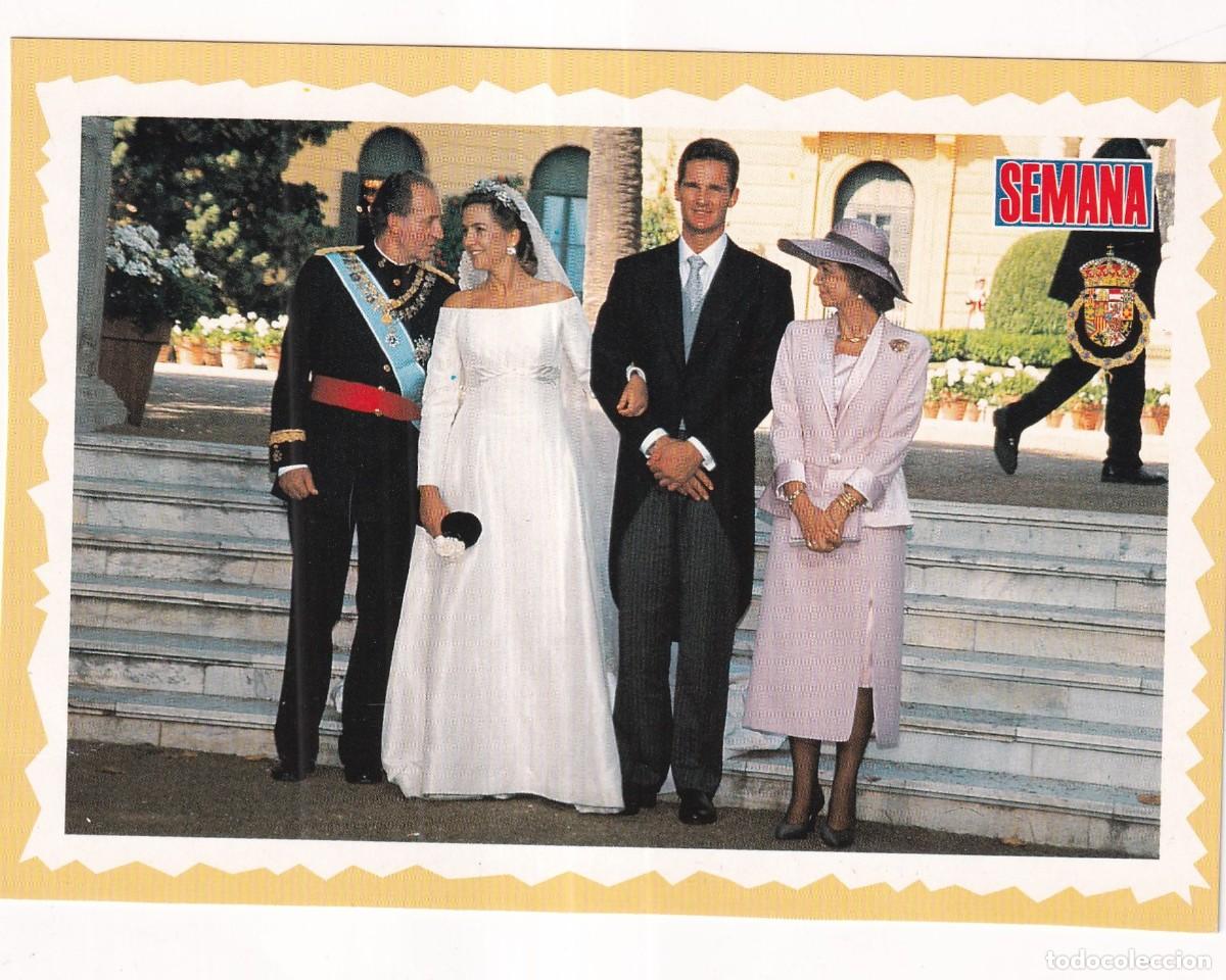 Postales: Postal recuerdo de la Boda en Barcelona de la Infanta Cristina de Borb&oacute;n 1997 Revista Semana