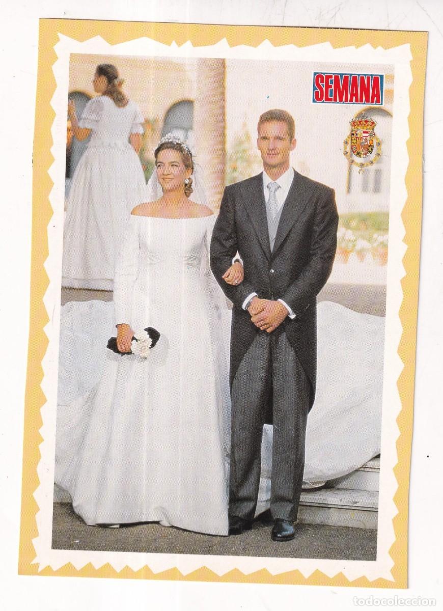 Postales: Postal recuerdo de la Boda en Barcelona de la Infanta Cristina de Borb&oacute;n 1997 Revista Semana