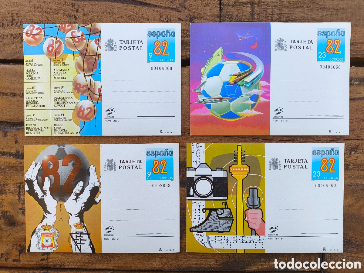 Postales: Lote tarjetas entero postal conmemorativa de la Copa Mundial de F&uacute;tbol Espa&ntilde;a 82