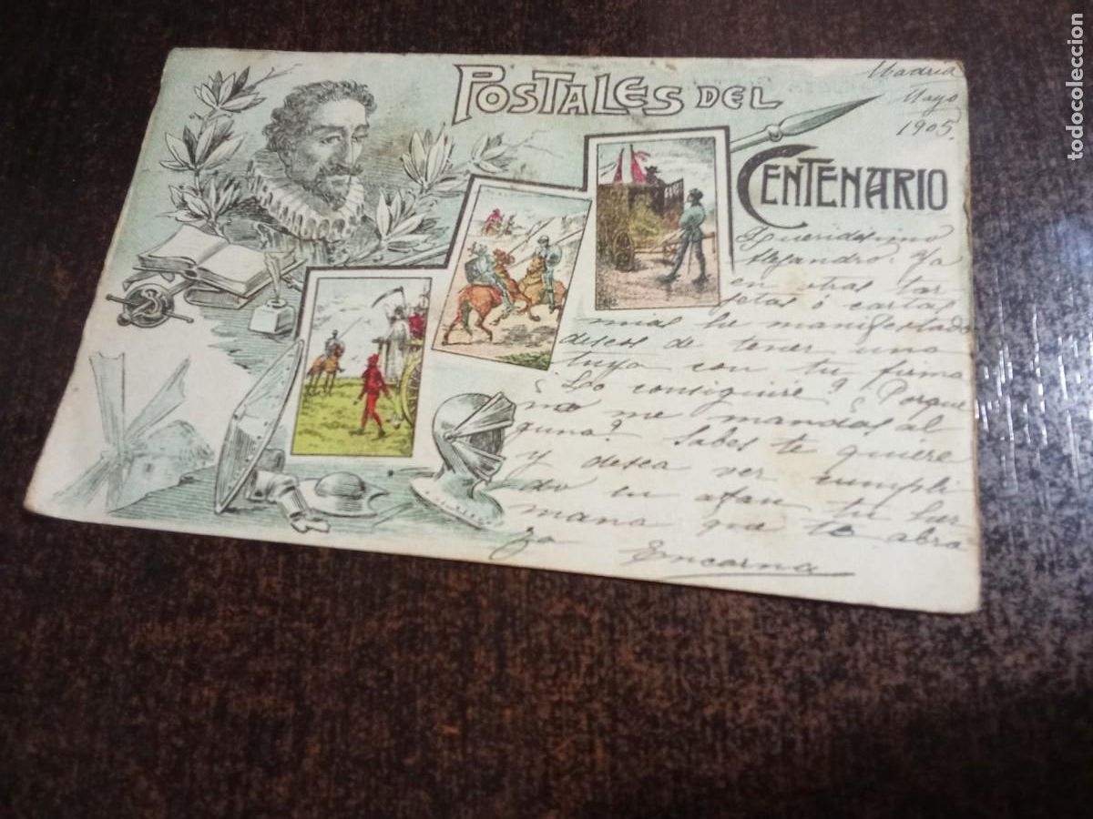 Postales: DON QUIJOTE DE LA MANCHA - POSTALES DEL CENTENARIO - REVERSO SIN DIVIDIR -POSTAL ANTIGUA-
