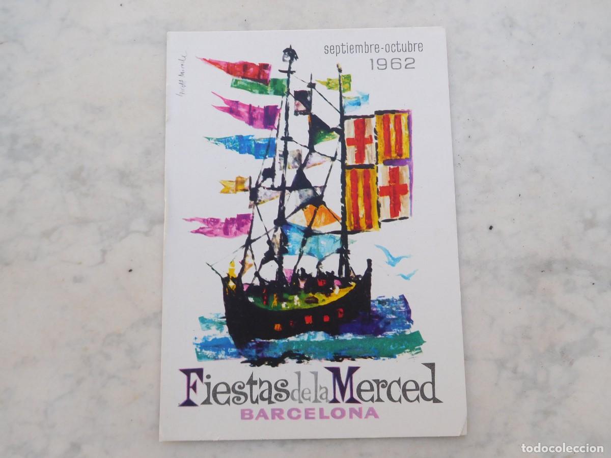 Postais: Postal fiestas de la Merced Barcelona a&ntilde;o 1962