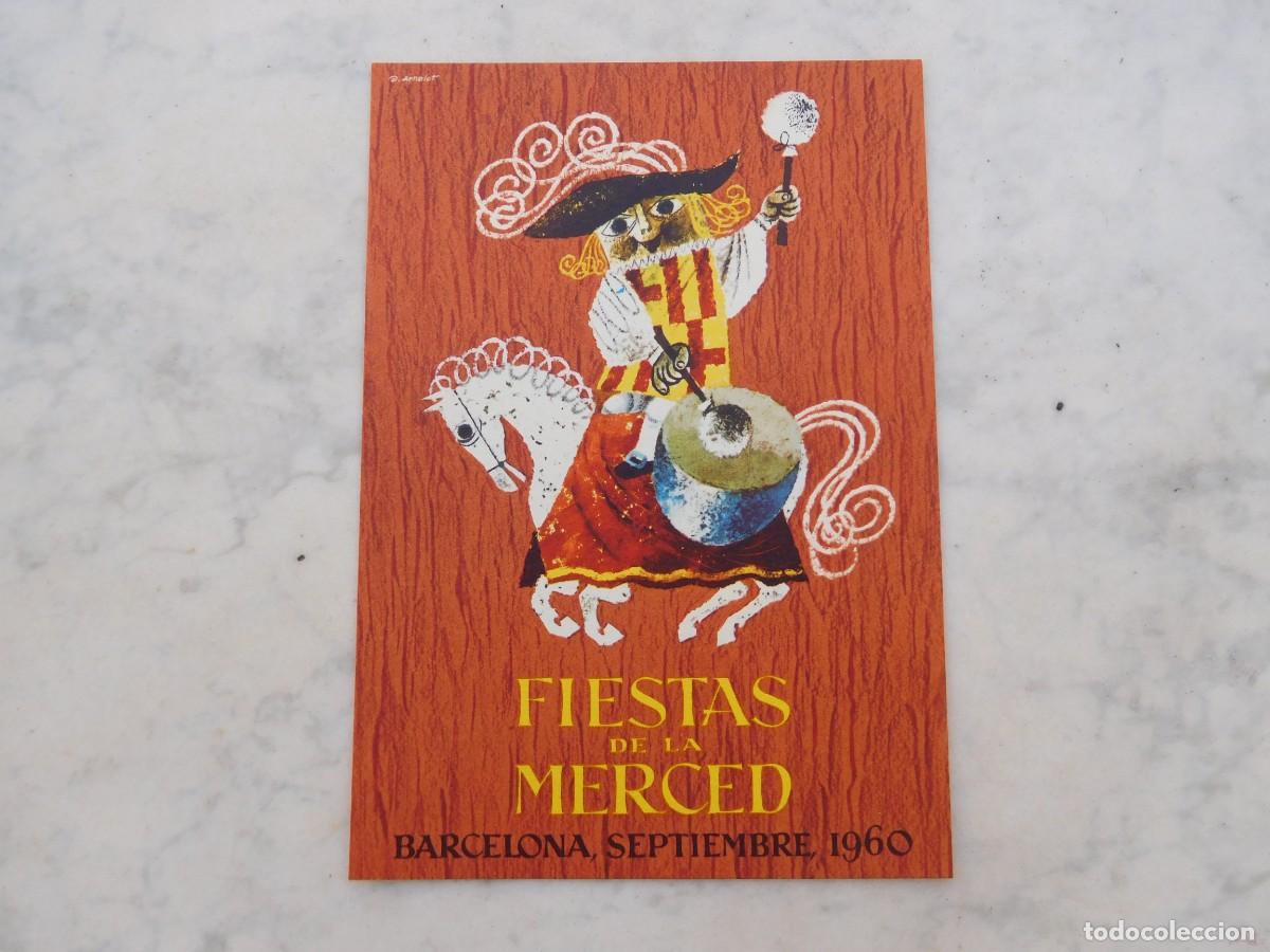 Postais: Postal fiestas de la Merced Barcelona a&ntilde;o 1960
