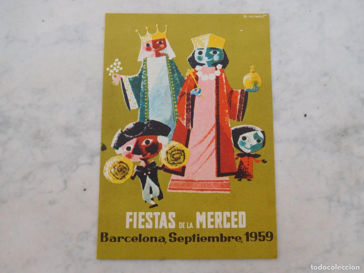 Postais: Postal fiestas de la Merced Barcelona a&ntilde;o 1959