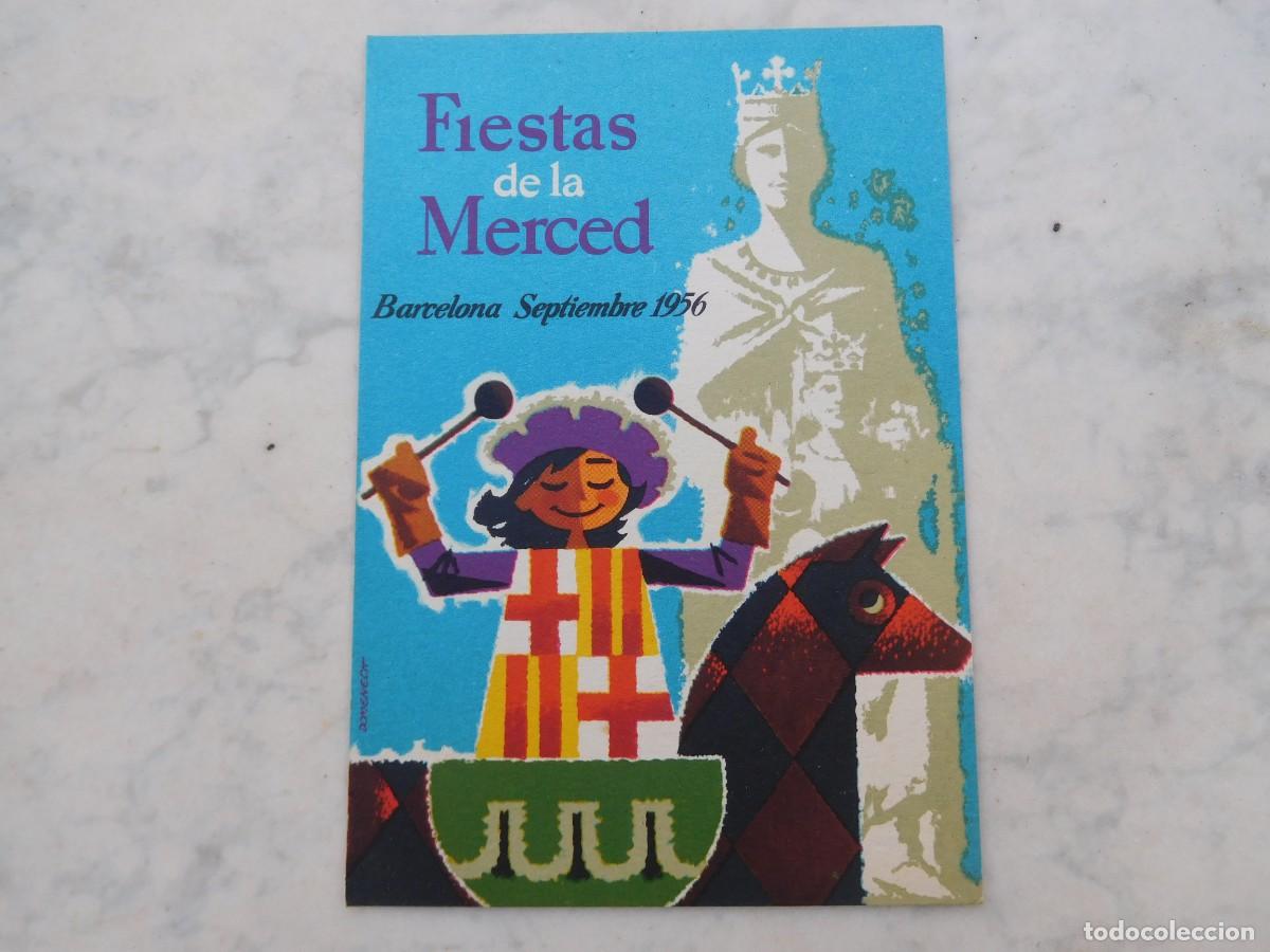 Postales: Postal fiestas de la Merced Barcelona a&ntilde;o 1956