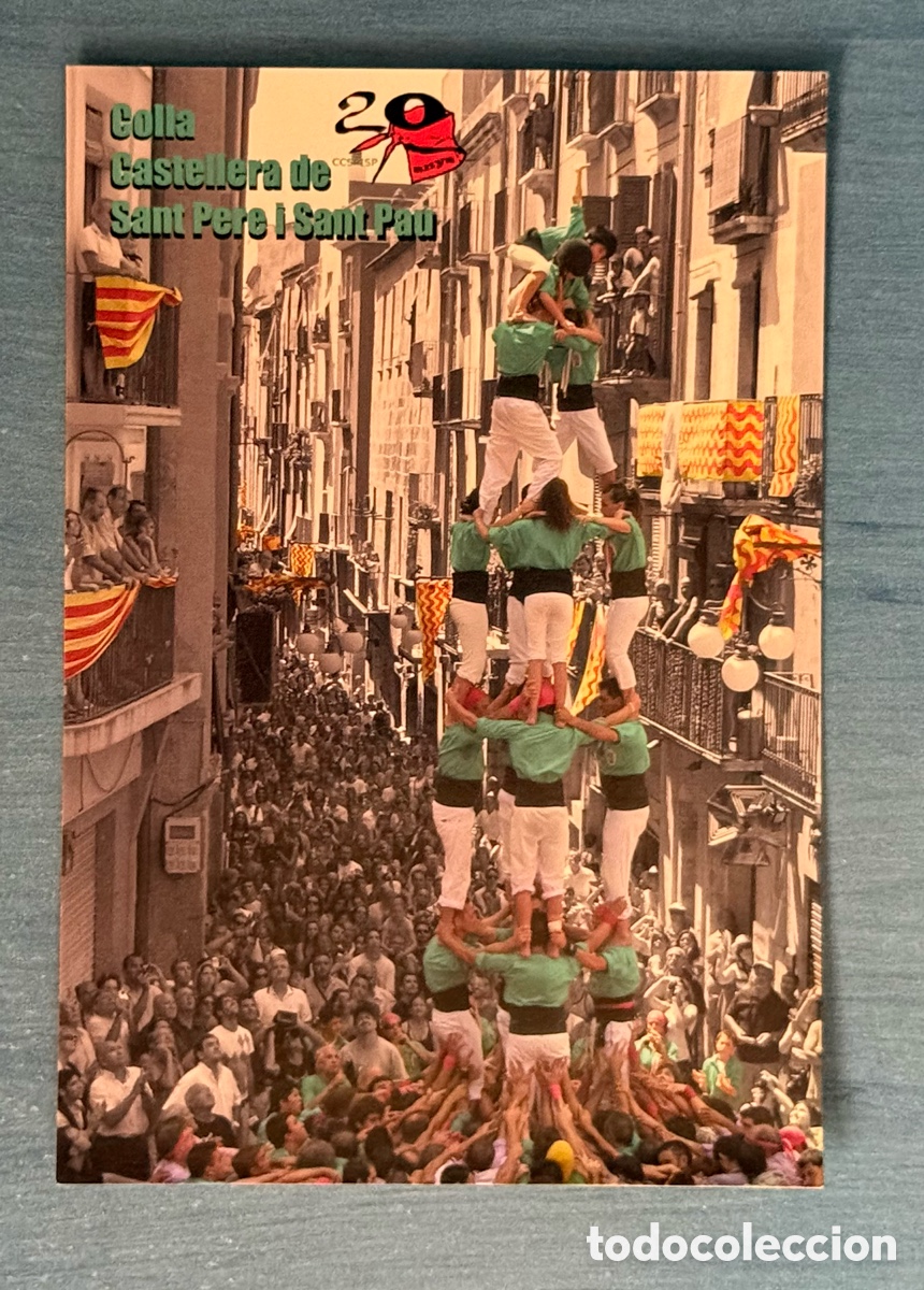 Postales: Postal de les festes № 21 TGN. Castellers Sant Pere i Sant Pau. Santa Tecla 2010 Tarragona