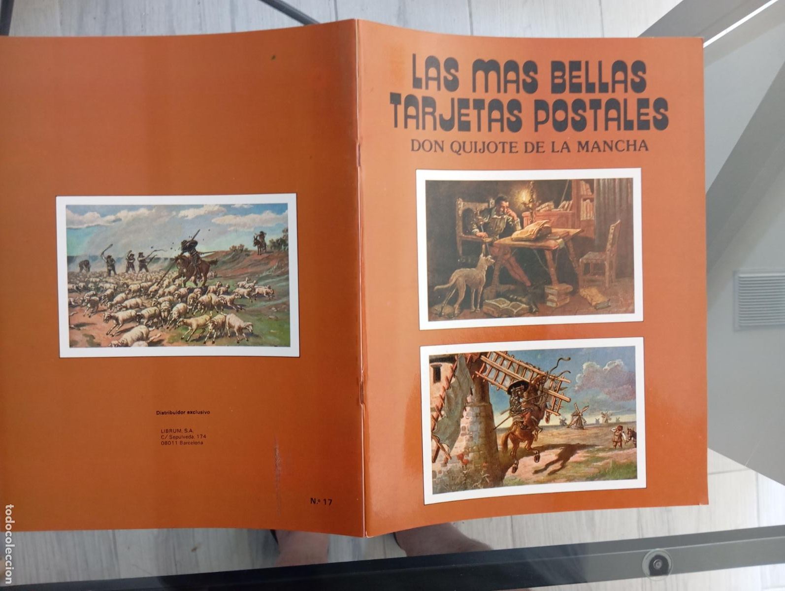 Postales: Las m&aacute;s bellas tarjetas postales n&ordm; 17, Don Quijote de la Mancha completo y nuevo