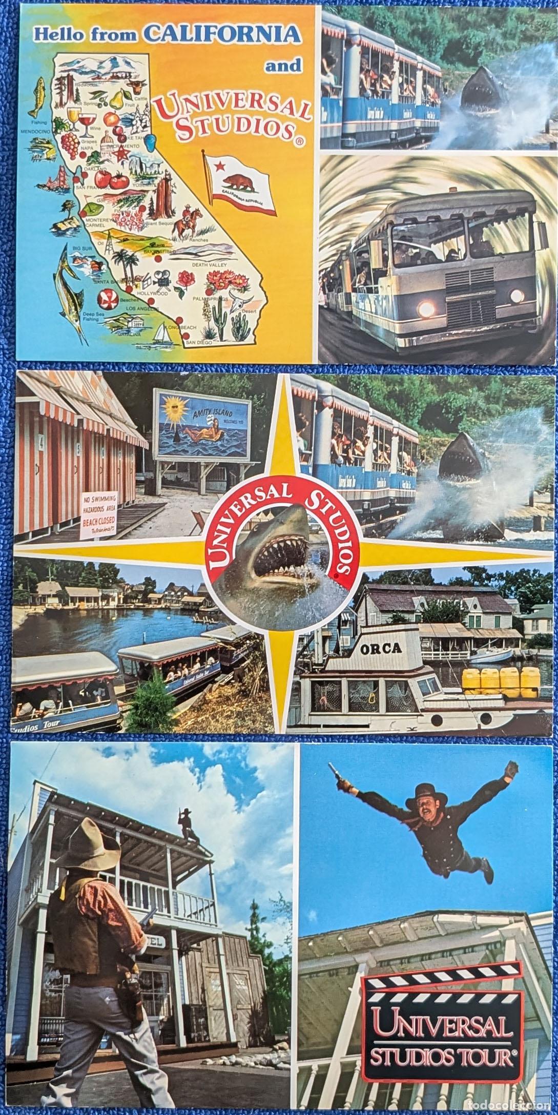 Postales: Lote de 3 postales sin circular del 20 Aniversario de Universal Studios Tour (1984) &iexcl;Impecables!
