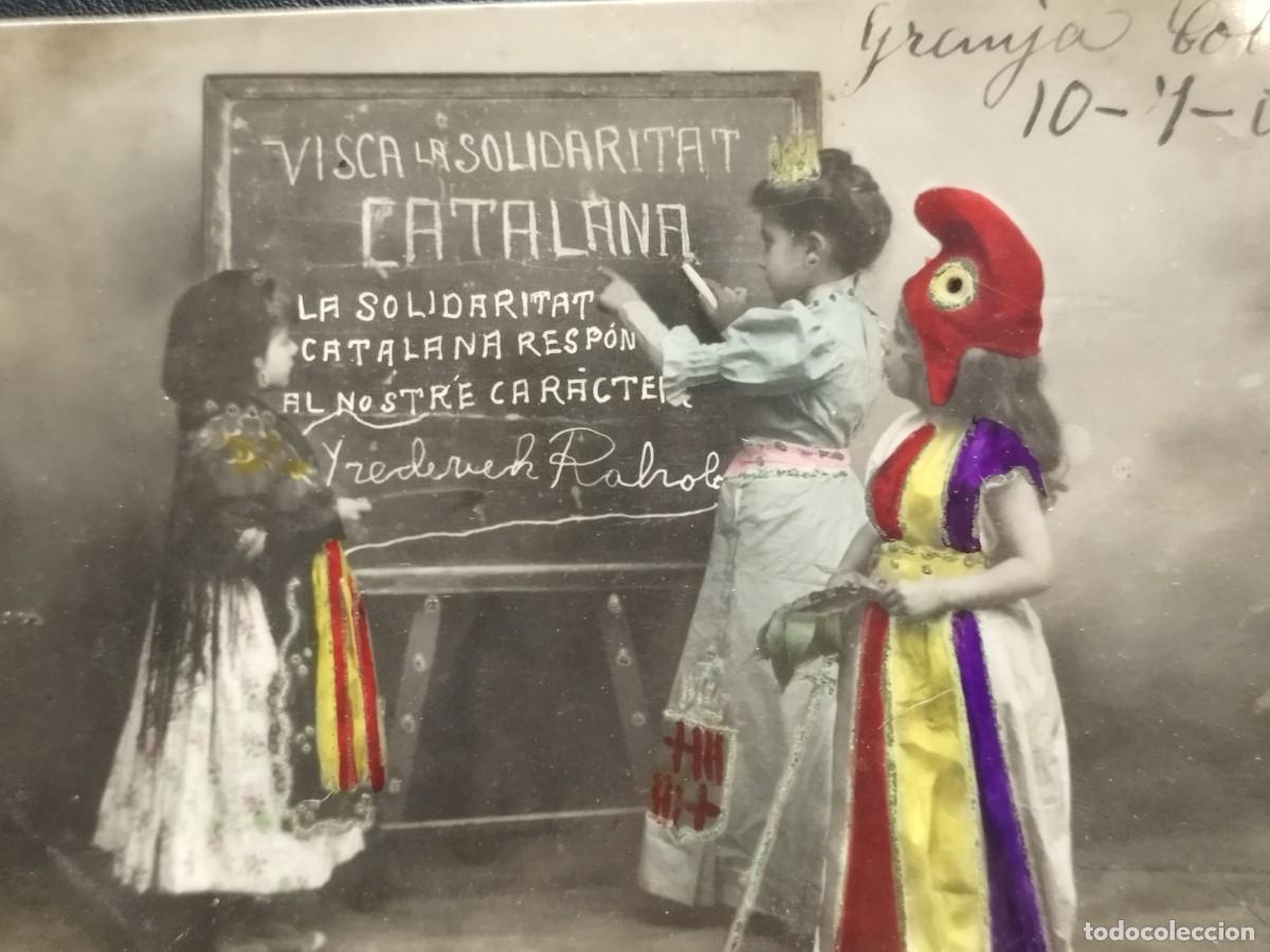 Postales: Tarjeta Postal Iluminada - Solidaritat Catalana 1907 Frederic Rahola - Circulada a La Habana, Cuba.