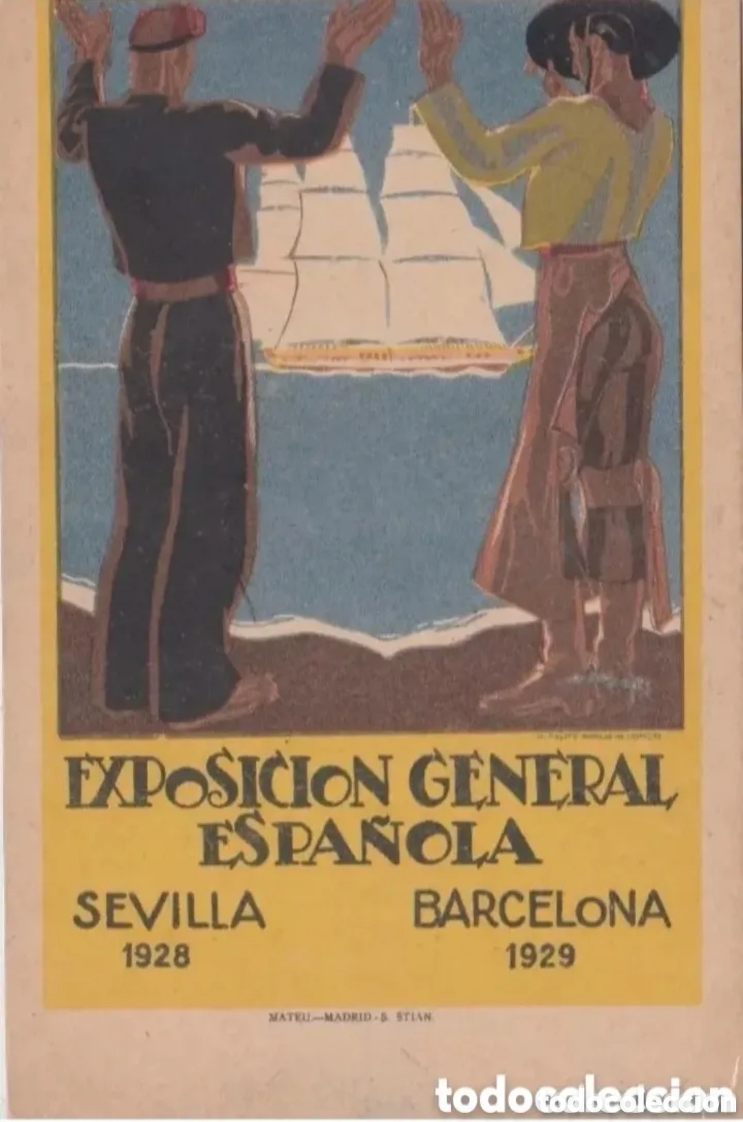 Postales: EXPOSICI&Oacute;N GENERAL ESPA&Ntilde;OLA - SEVILLA 1928 Y BARCELONA 1929 - MATEU, MADRID-SAN SEBASTI&Aacute;N