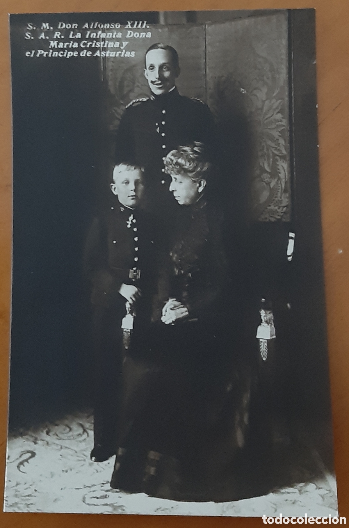 Postales: Postal Alfonso XIII, infanta Mar&iacute;a Cristina y Pr&iacute;ncipe de Asturias. Sin escribir. R10118