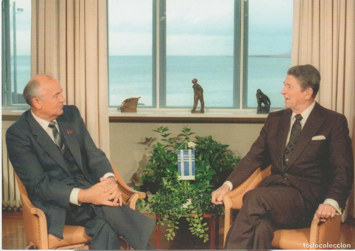 Postales: Postal Ronald Reagan/Mikhail Gorvachev Reykjavik 1986