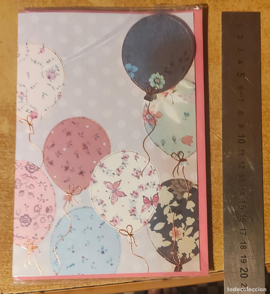 Postales: Tarjeta de felicitaci&oacute;n - ilustracion globos