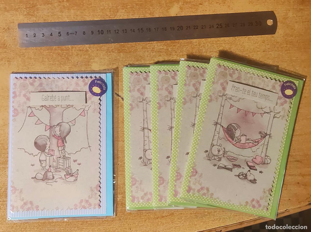 Postales: 3+ 1 Tarjeta de felicitaci&oacute;n - aniversario - ilustracion &rdquo; gairab&eacute; a punt &rdquo; nuevas precintadas