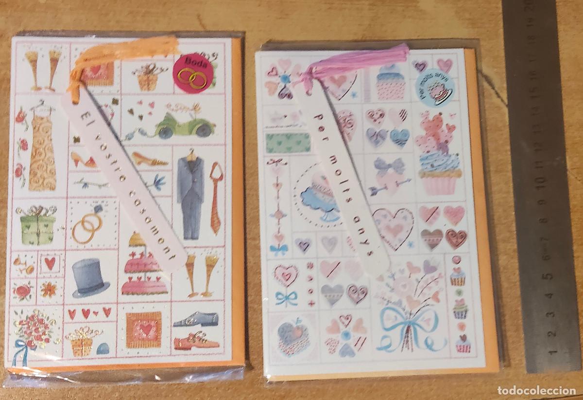 Postales: 2 Tarjetas de felicitaci&oacute;n - gracias &rdquo; nuevas precintadas - catal&aacute;n