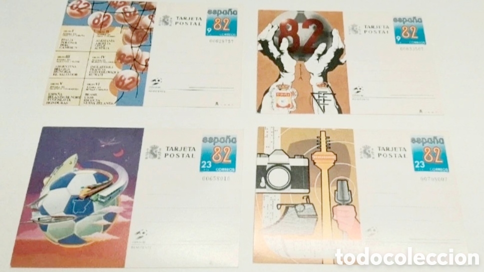 Postales: 4 postales mundiales f&uacute;tbol 82'
