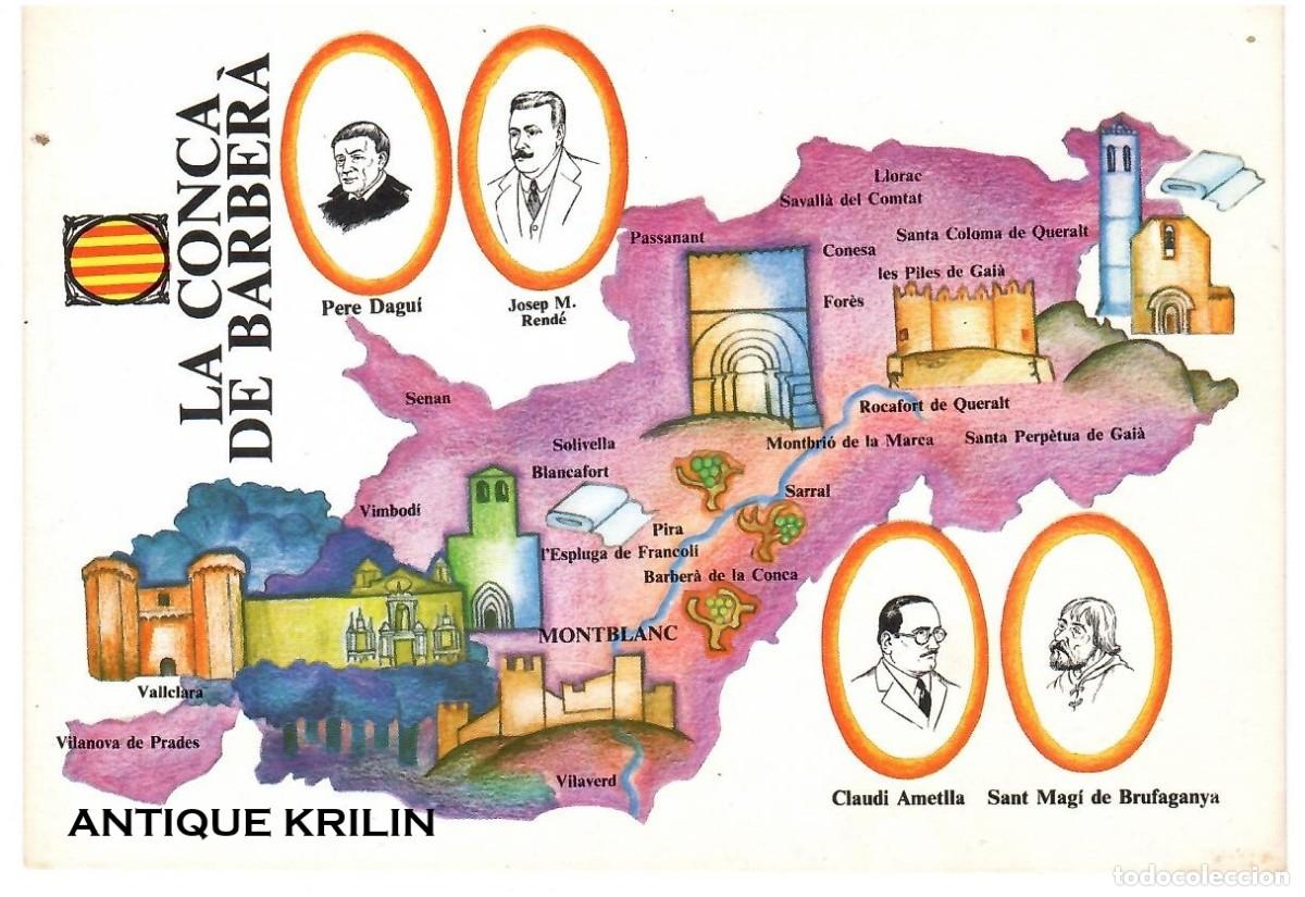 Postales: POSTAL CAMPANYA CONGRES CULTURA CATALANA / ILUSTRA TERESA BAIXAS / LA CONCA DE BARBER&Agrave;