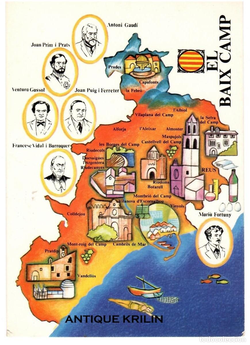 Postales: POSTAL CAMPANYA CONGRES CULTURA CATALANA / ILUSTRA TERESA BAIXAS / EL BAIX CAMP