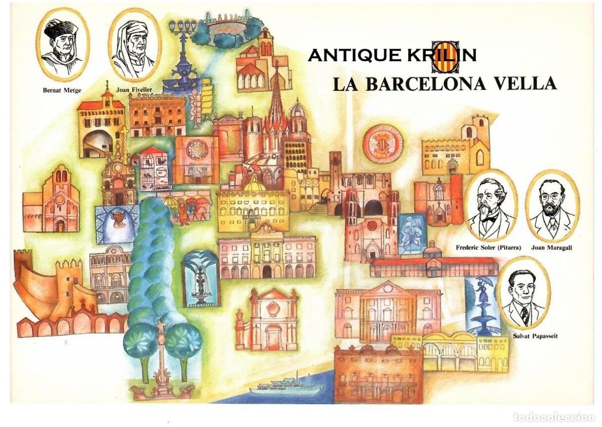 Postales: POSTAL CAMPANYA CONGRES CULTURA CATALANA / ILUSTRA TERESA BAIXAS / LA BARCELONA VELLA