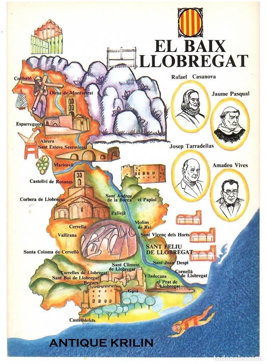 Postales: POSTAL CAMPANYA CONGRES CULTURA CATALANA / ILUSTRA TERESA BAIXAS / EL BAIX LLOBREGAT