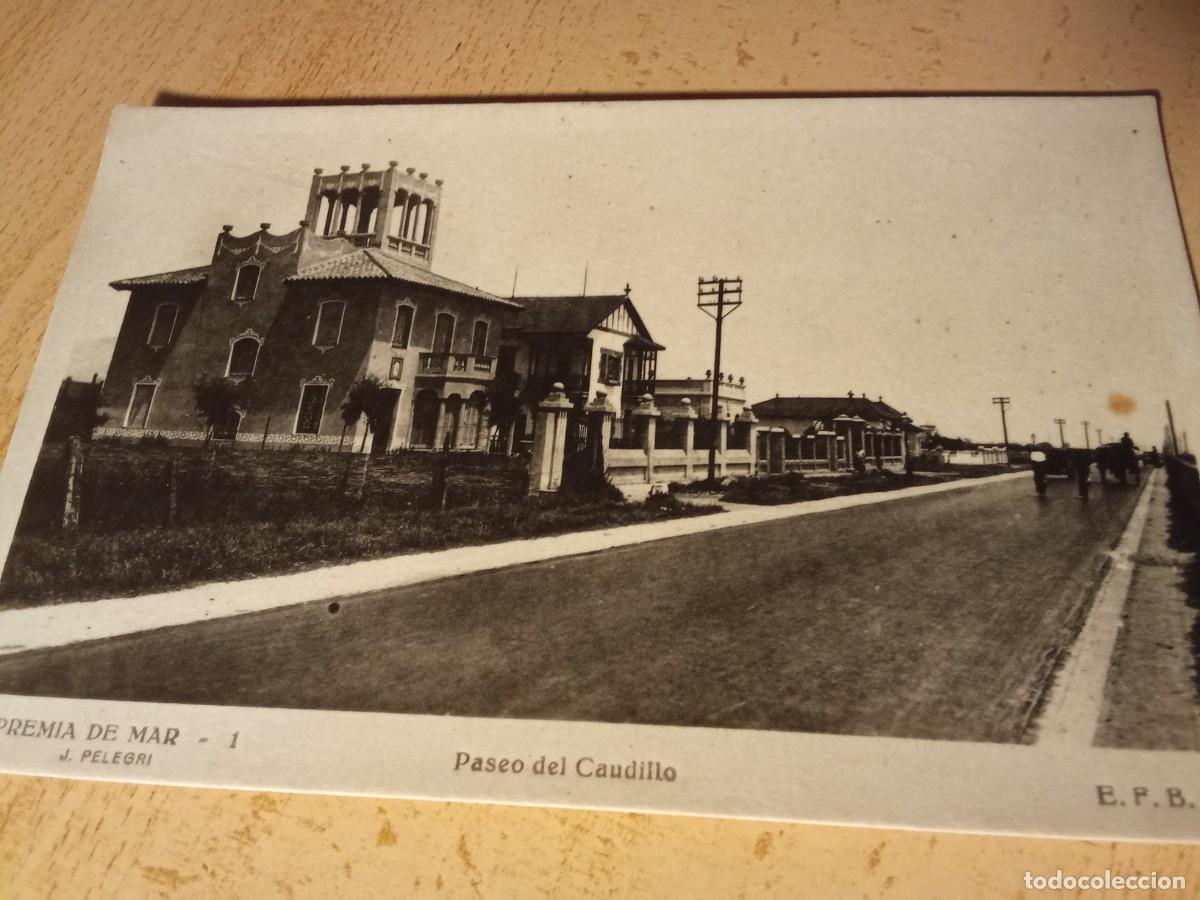 Postales: Premi&agrave; de Mar.Passeig del Caudillo.