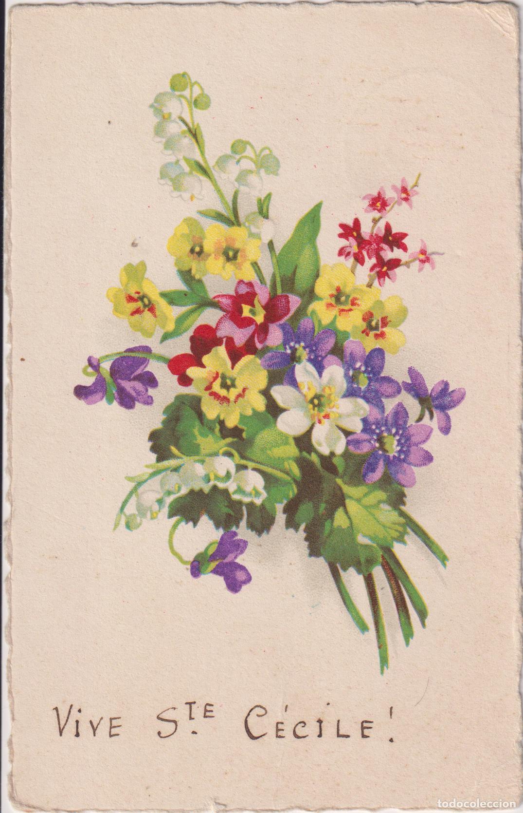 Postales: ANTIGUA POSTAL DE FELICITACI&Oacute;N - VIVA SANT CECILIA (22 NOVIEMBRE) - CIRCULADA