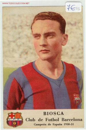 Coleccionismo deportivo: CROMO POSTAL BIOSCA  F.C.BARCELONA - Foto 1