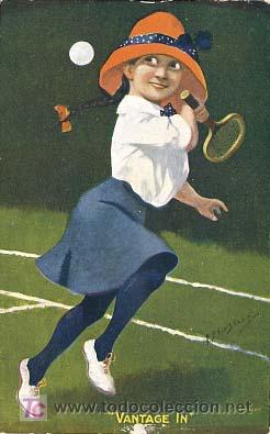 Coleccionismo deportivo: TENNIS. POSTAL ILUSTRADA. - Foto 1