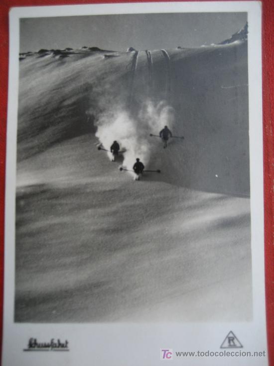 Coleccionismo deportivo: Esqui. Postal Austriaca circulada 1934. - Foto 1