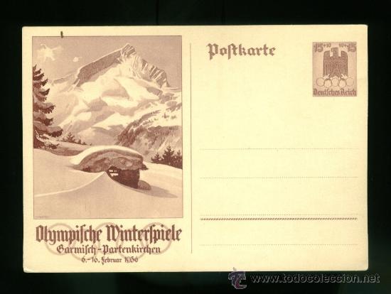 Coleccionismo deportivo: Postal de las olimpiadas de Berlin 1936 - Foto 1
