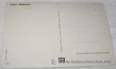 Coleccionismo deportivo: POSTAL DE CICLISTA, EDDY MERCKX - Foto 2