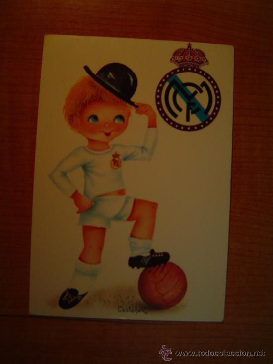 Coleccionismo deportivo: POSTAL R. MADRID CASTA&Ntilde;ER SIN CIRCULAR - Foto 1
