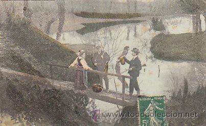 Coleccionismo deportivo: Pescadores, circulada en 1911 - Foto 1
