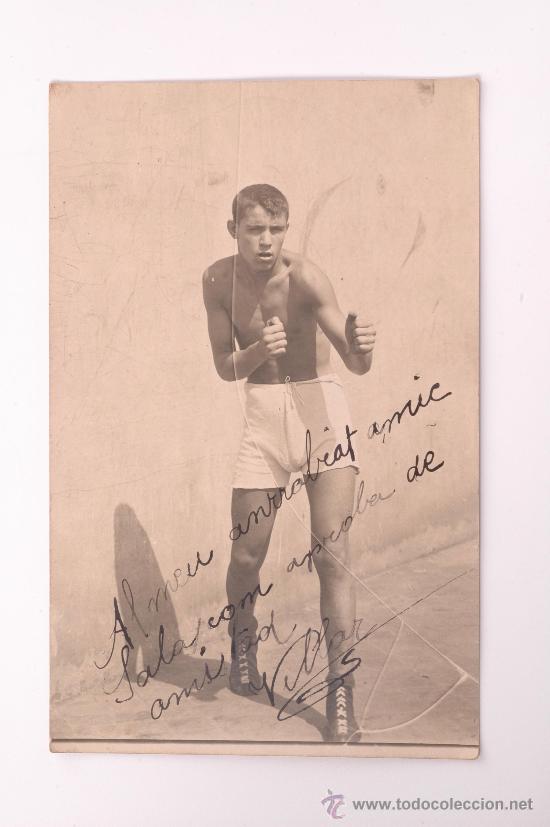Coleccionismo deportivo: Tarjeta Postal de un boxeador - Foto 1